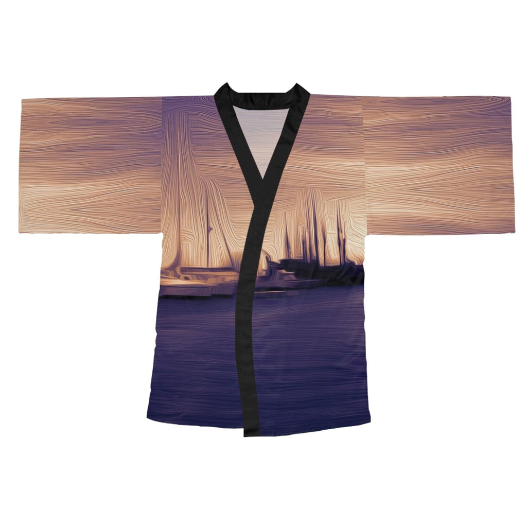 The Sleeping Yachts (at Sunset) - Womens Kimono Robe