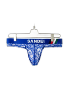 3 Pack Men's Low-Rise Lace Sexy Mesh Briefs And Thongs