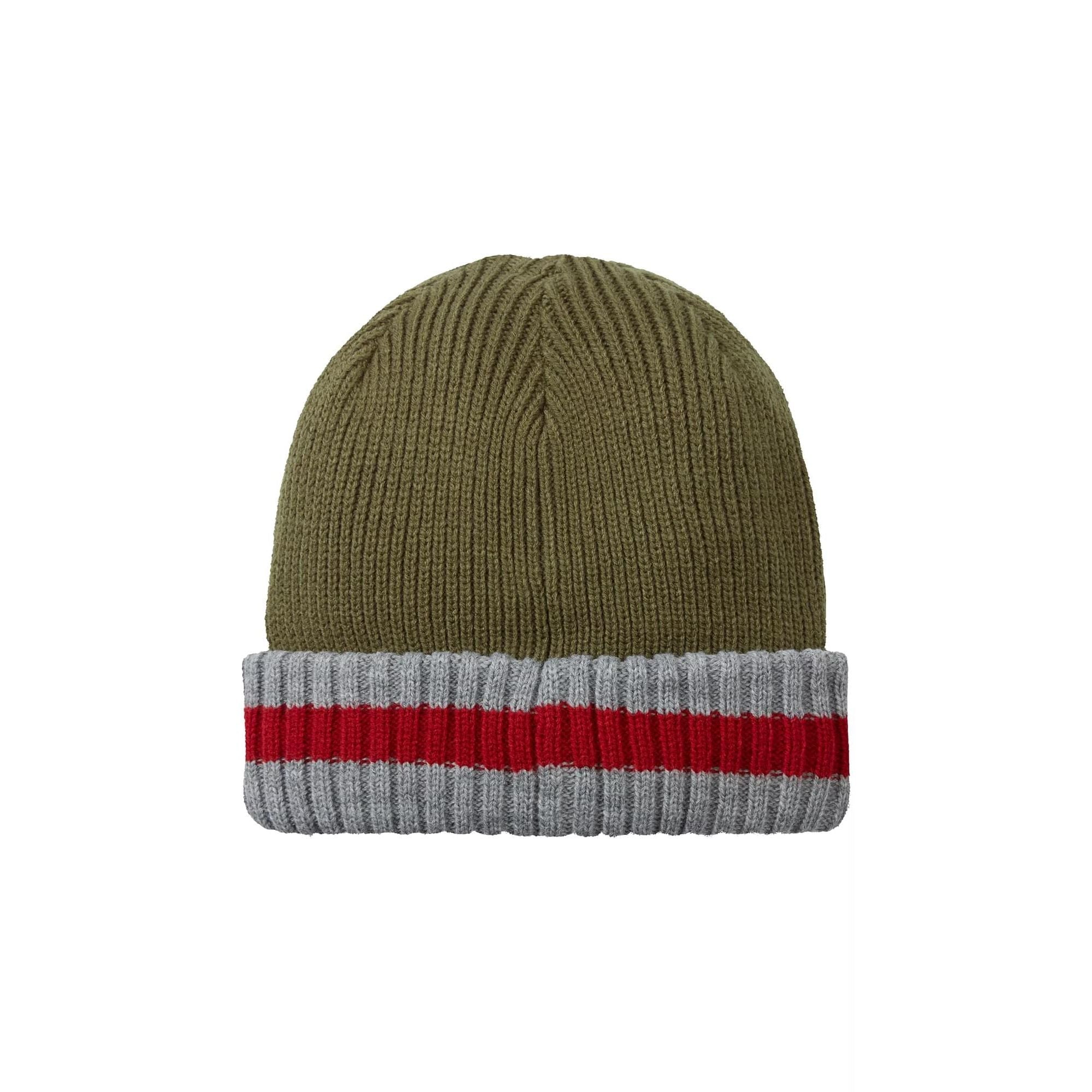 Mens & Ladies Waterproof Cold Weather Striped Roll Cuff Beanie Hat