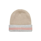 Mens & Ladies Waterproof Cold Weather Striped Roll Cuff Beanie Hat