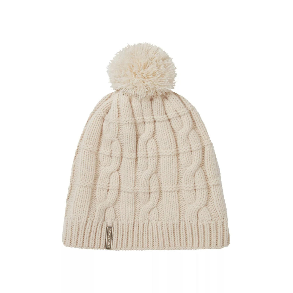 Mens & Ladies Waterproof Cold Weather Cable Knit Bobble Hat