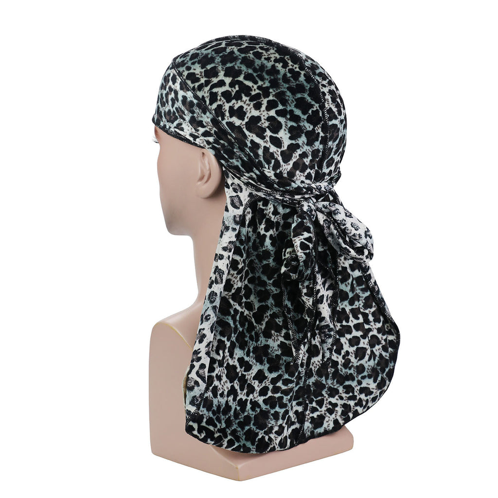 Velvet Leopard Long Tail Pirate Hat