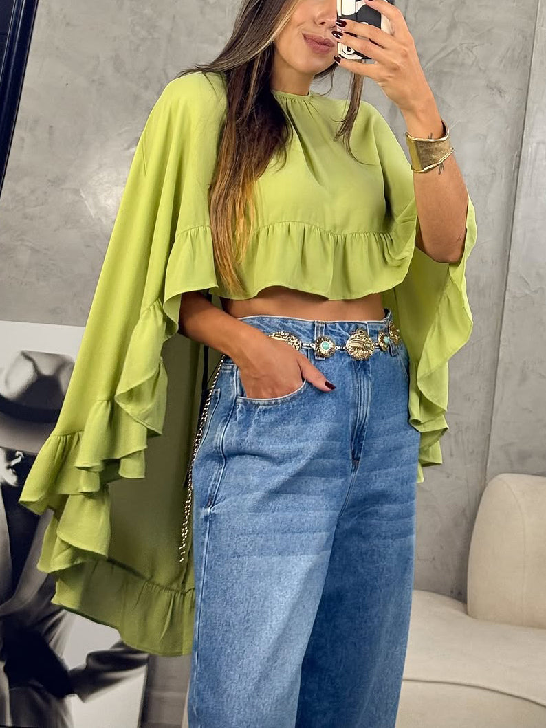 Bohemian Ruffled Loose Dress Two-piece Set