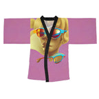 Retro Cool Pink - Womens Kimono Robe