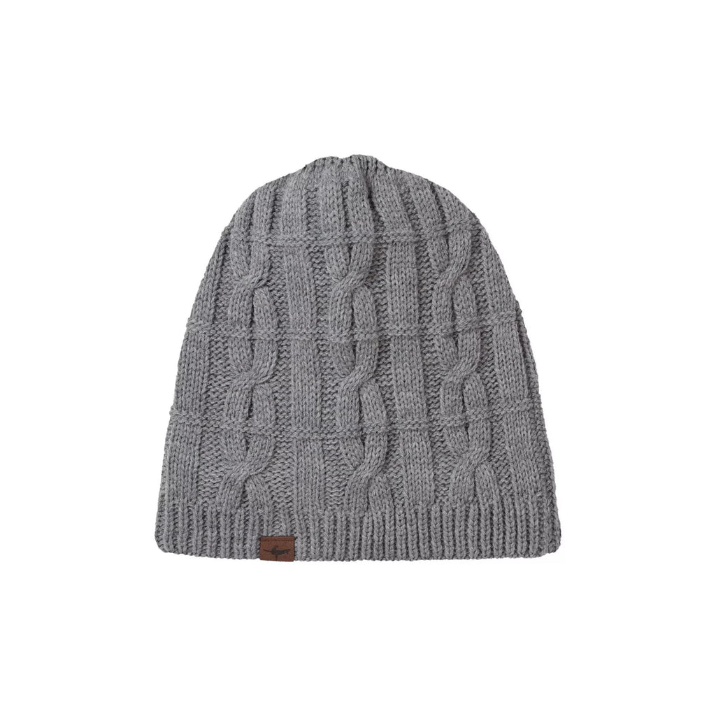 Mens Waterproof Cold Weather Cable Knit Beanie Hat