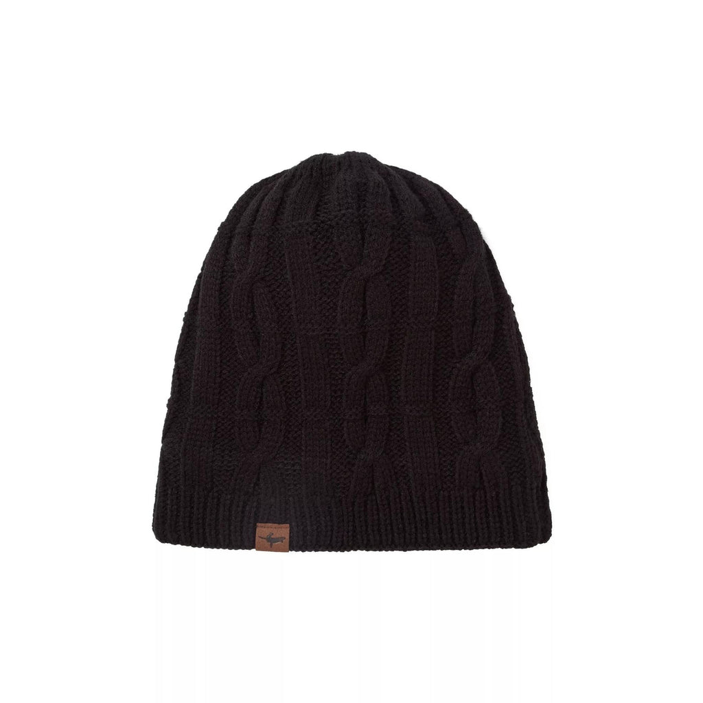 Mens Waterproof Cold Weather Cable Knit Beanie Hat