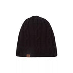 Mens Waterproof Cold Weather Cable Knit Beanie Hat