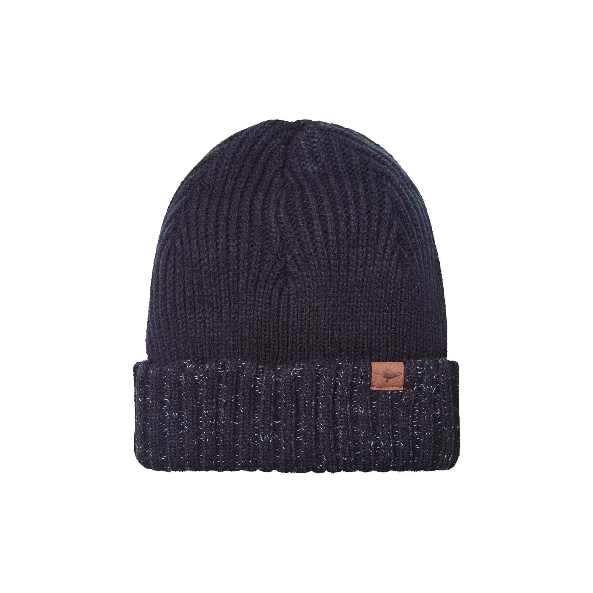 Mens Waterproof Cold Weather Roll Cuff Beanie Hat