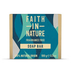 6 x Faith In Nature Fragrance Free Soap Bar - 100g