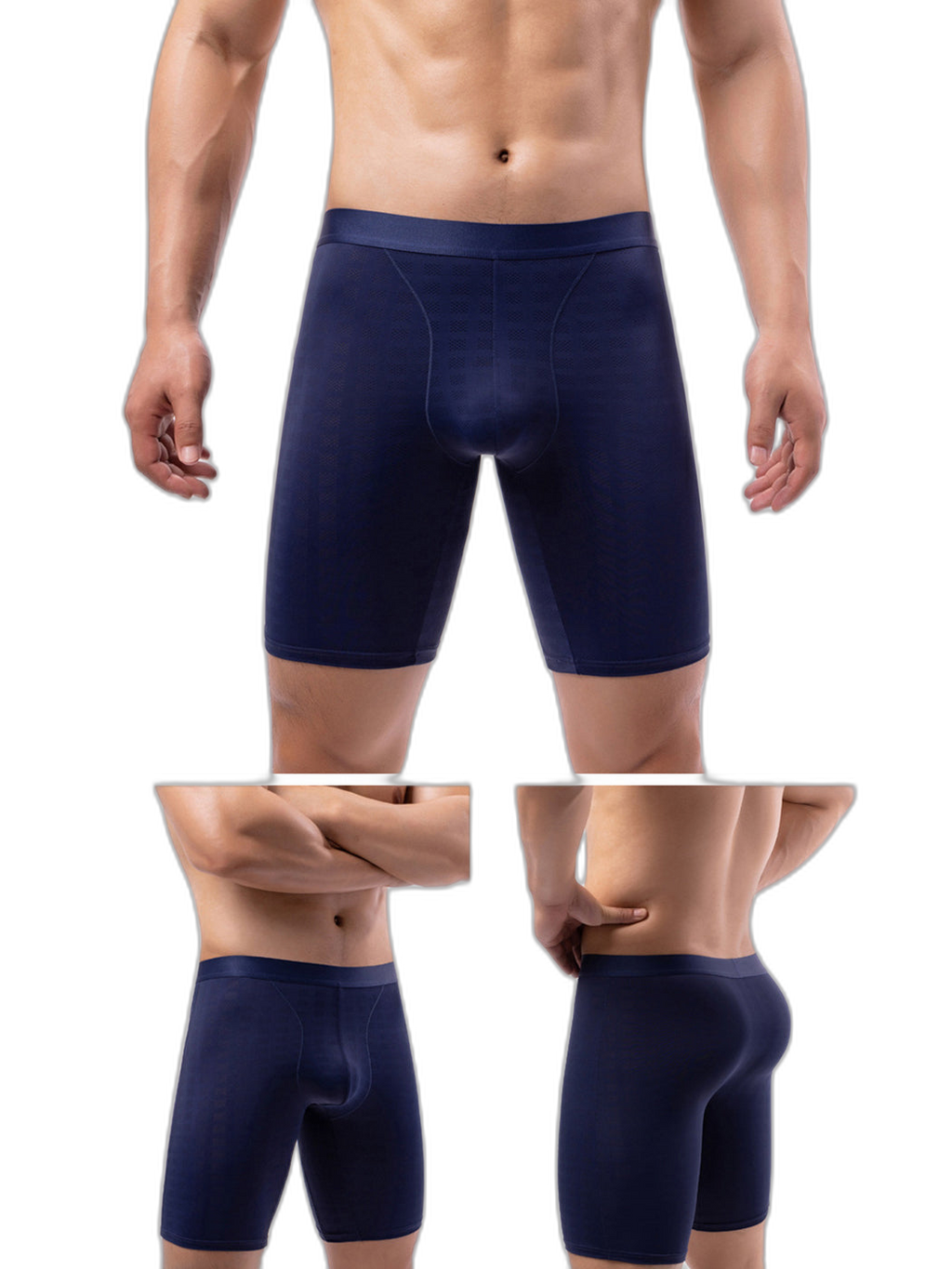 2 Pack Men’s Front Pouch Mesh Boxer Briefs