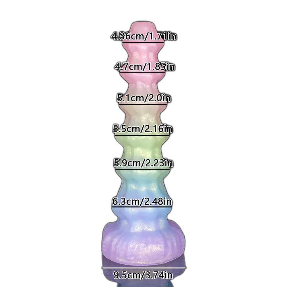 Migo - 10 Inch Knot Dildo - Fantasy Dildo - Alien Dildo with 6 Knots