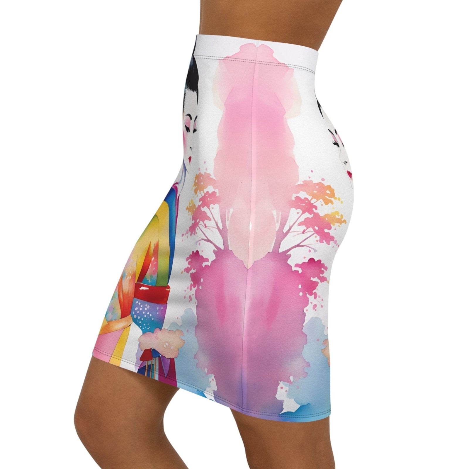 Geisha Girl - Womens Pencil Skirt