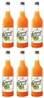 6 x James White Organic Carrot & Apple Juice - 750ml