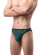 2 Pack Men's Solid-Color Checkered Briefs