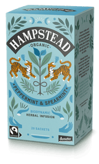 4 x Hampstead Tea Org Demeter P/mint & S/mint Tea Bags - 20pc
