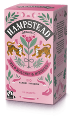 4 x Hampstead Tea Org Wild Rosehip & Hibiscus - 20pc