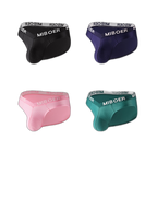 2 Pack Men's U-Pouch V-Front Low-Rise Briefs