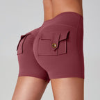 Sports Fitness Workwear Pocket Training Peach Quick-dry Butt-lifting Yoga Pants