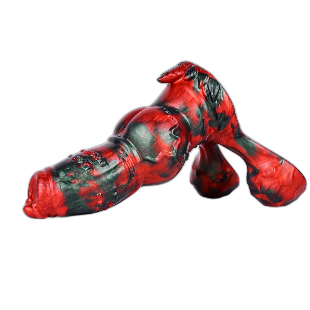 BlazeKnot - 7.7 Inch Silicone Fantasy Dildo – Dog Knot Dildo
