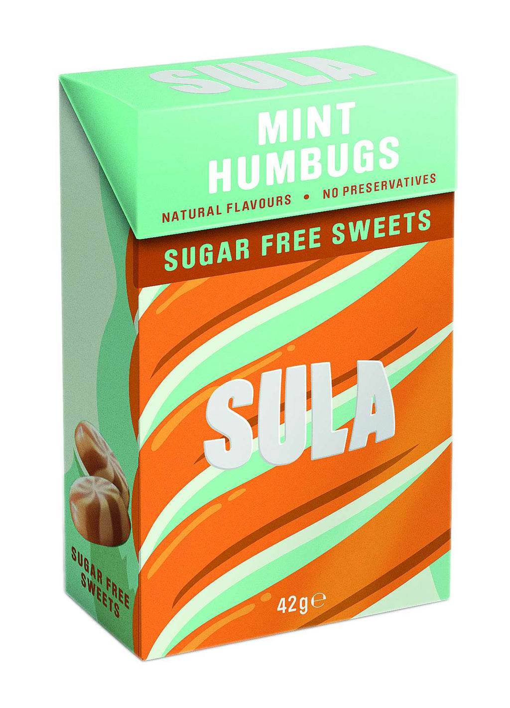 14 x Sula Mint Humbugs Zuckerfrei - 42g