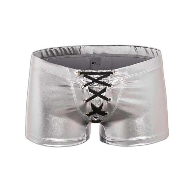 Super Booty Drawstring PU Leather Boxers