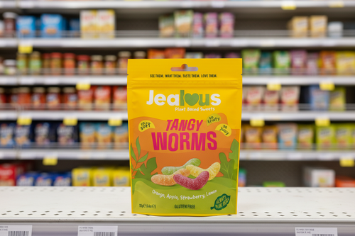 10 x Jealous Sweets Tangy Worms   Share Bag - 125g