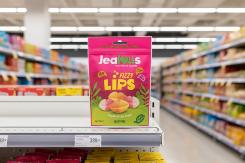 10 x Jealous Sweets Fizzy Lips   Share Bag - 125g