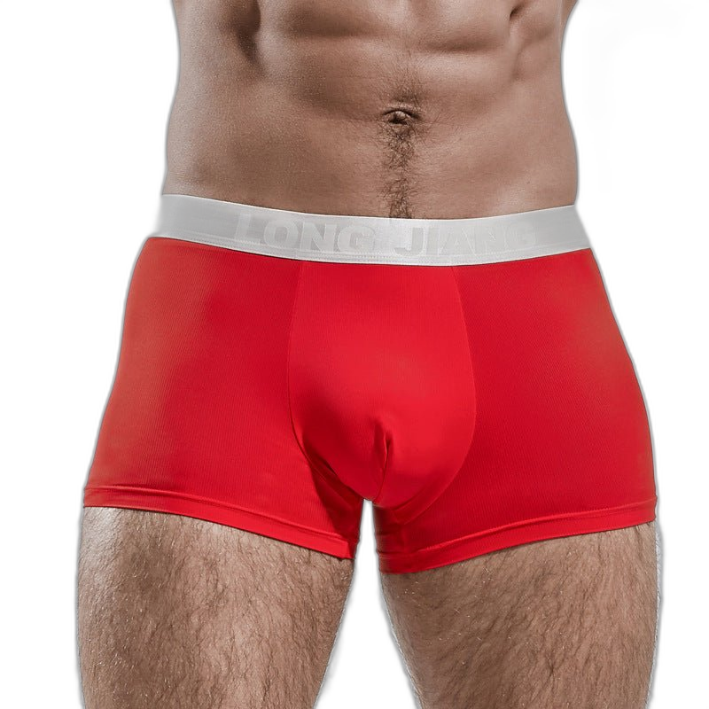 Mens Ice Silk Breathable Boxer Briefs