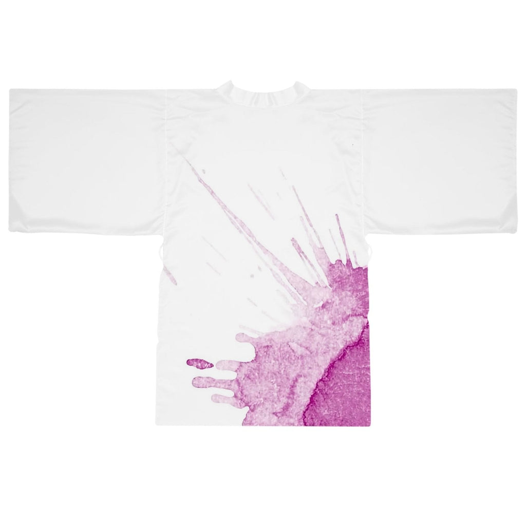 Watercolour Pink Splash - Womens Kimono Robe
