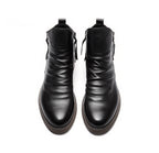 Double side zipper non-slip men's boots