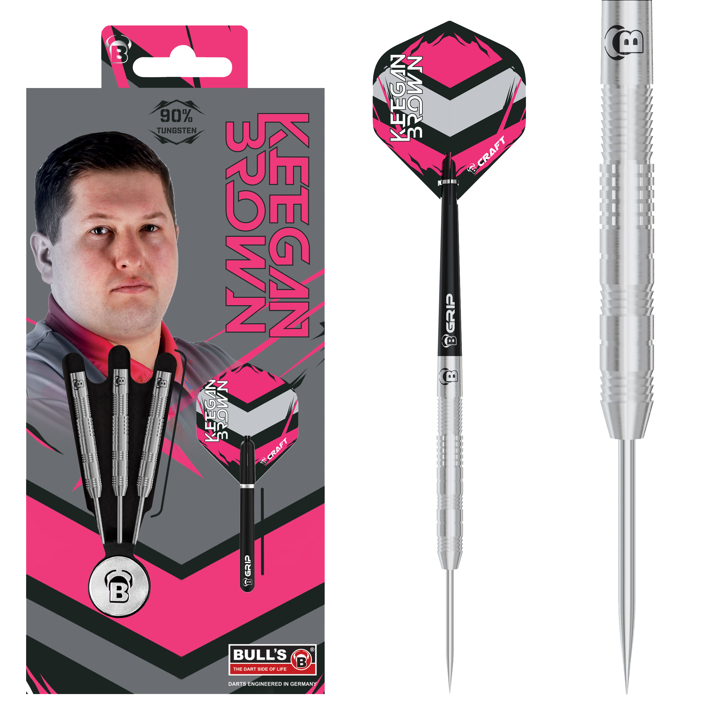 Bull's Keegan Brown 90 % Tungsten Steel Darts