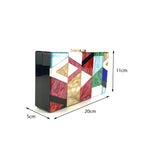 Multicolored Contrast Acrylic Clutch Bag