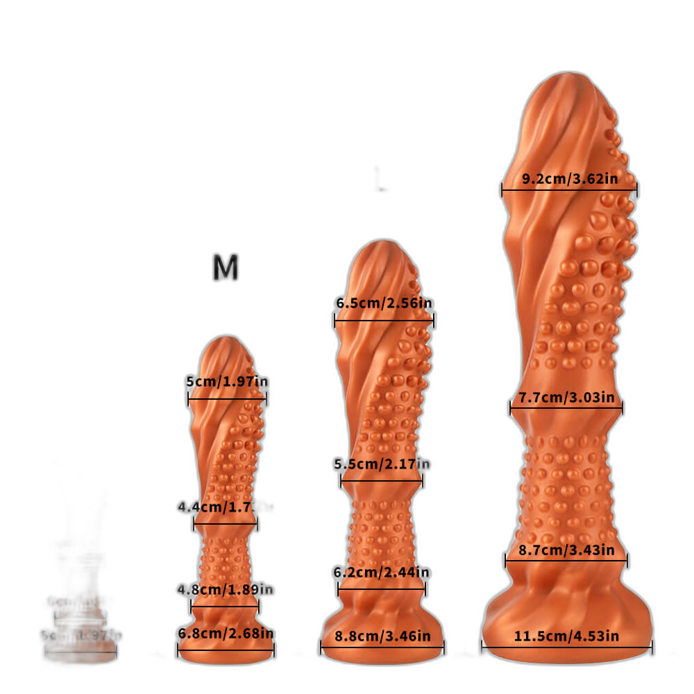 OrbArmor - Textured Silicone Dildo - Suction Cup Dildo