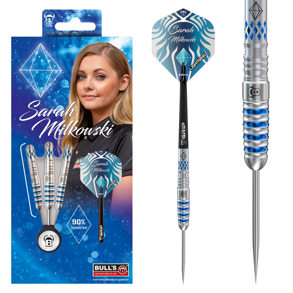 Bull's Sarah Milkowski Steel Darts 90% Tungsten