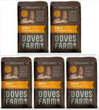 5 x Doves Farm Organic Wholemeal Spelt Flour - 1kg
