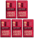 5 x Doves Farm Organic Plain White Flour - 1kg