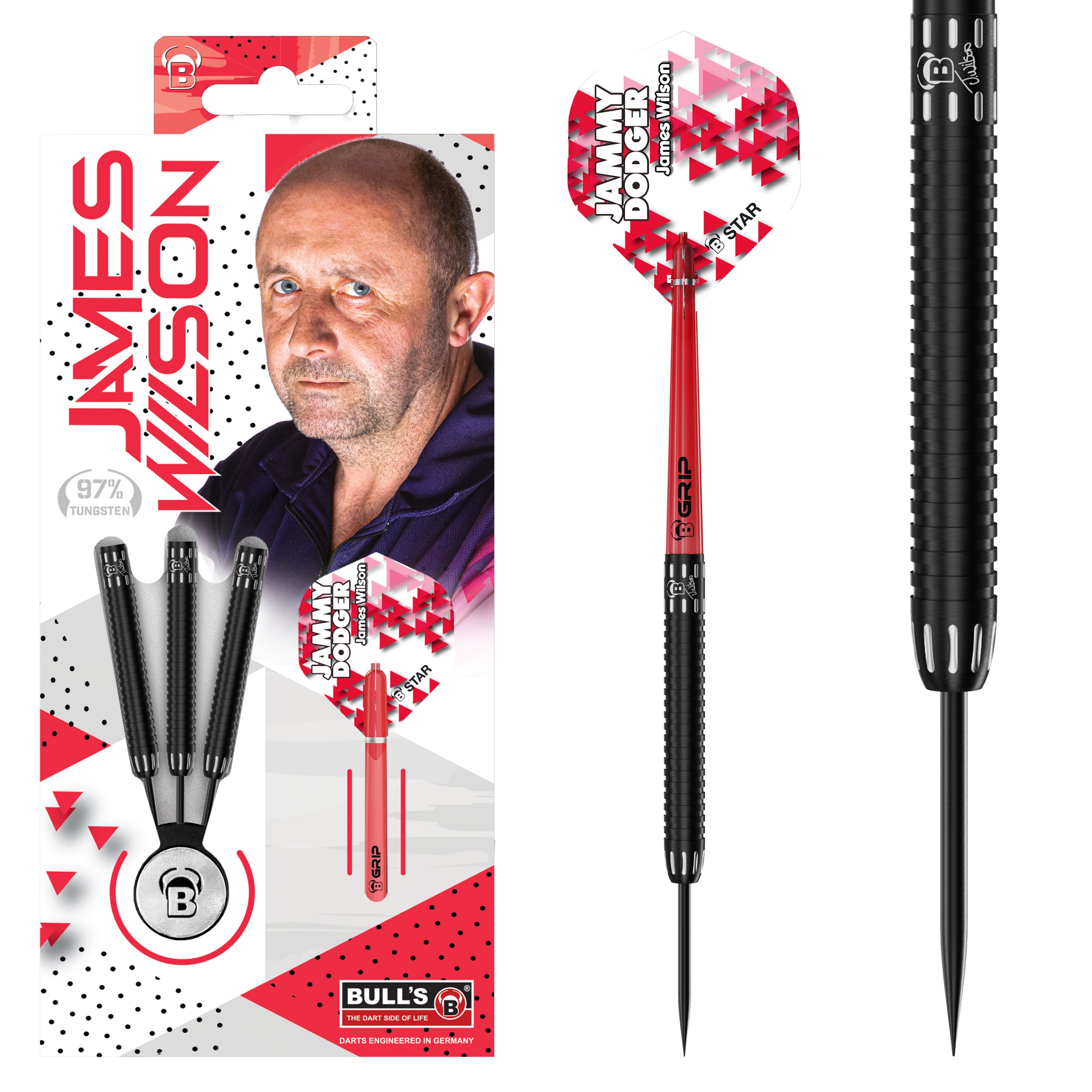 Bull's James Wilson Steel dart 97% Tungsten