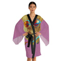 Retro Cool Pink - Womens Kimono Robe