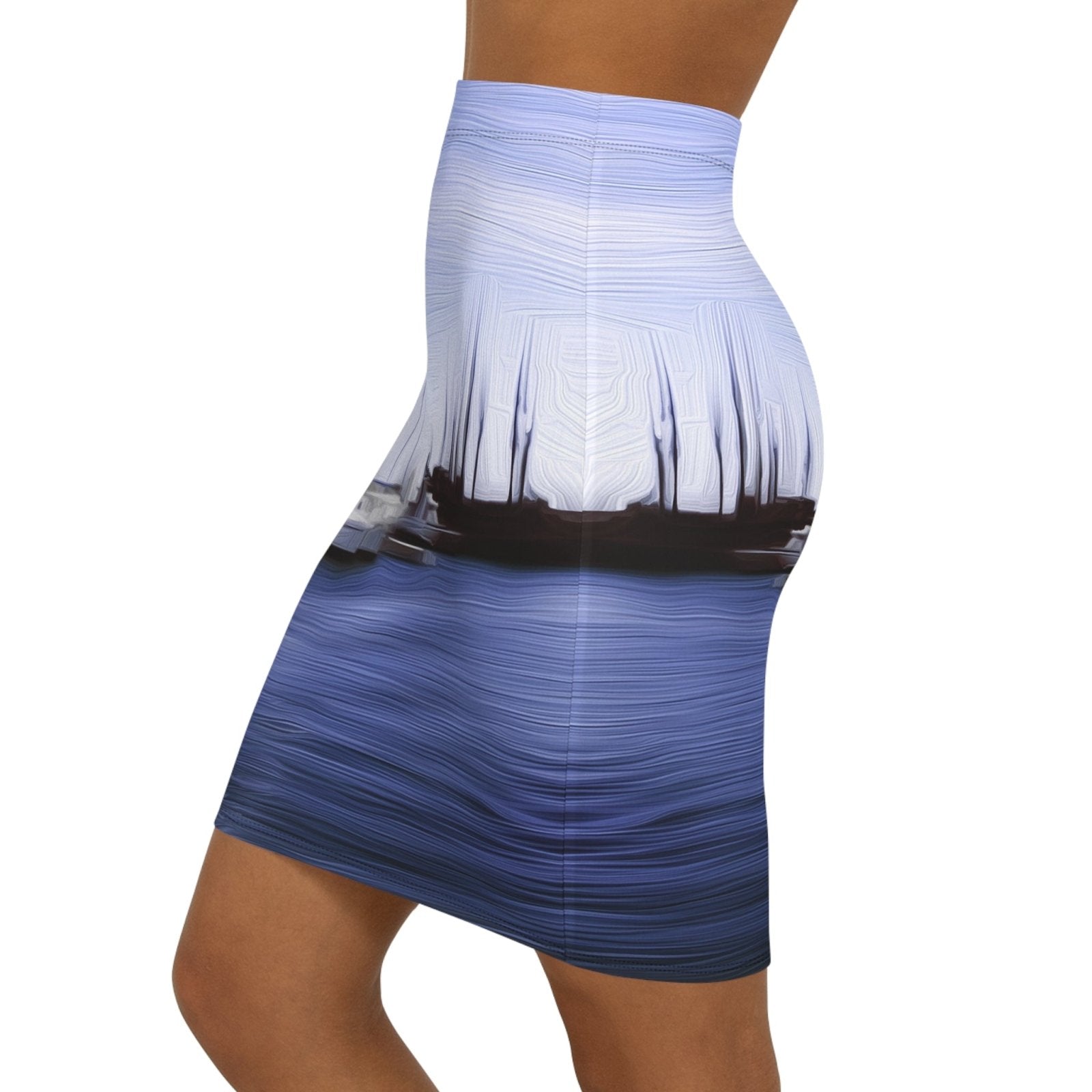 The Sleeping Yachts (at Afternoon) - Womens Pencil Skirt