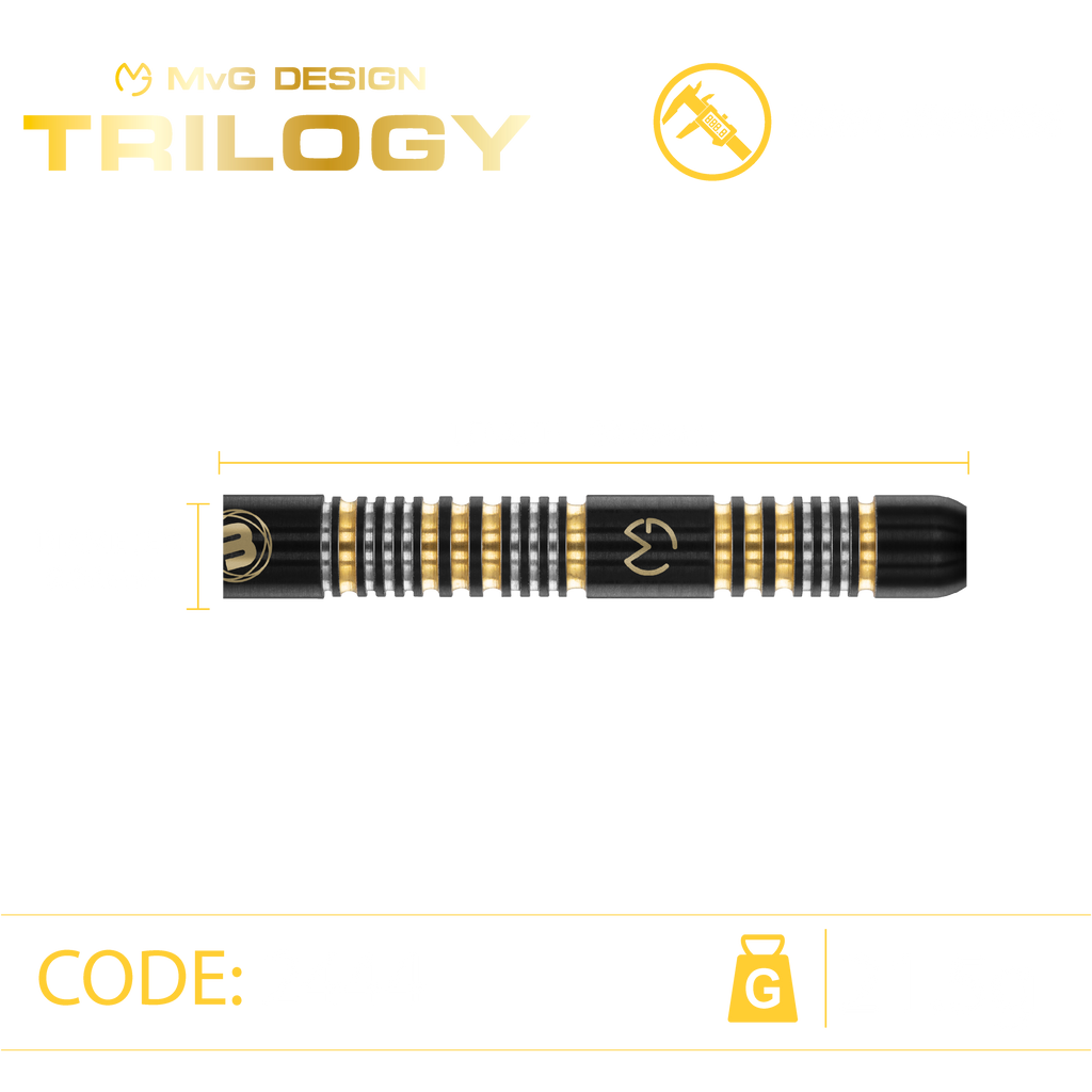 Winmau MvG Trilogy 90% Tungsten Alloy Steeltip darts