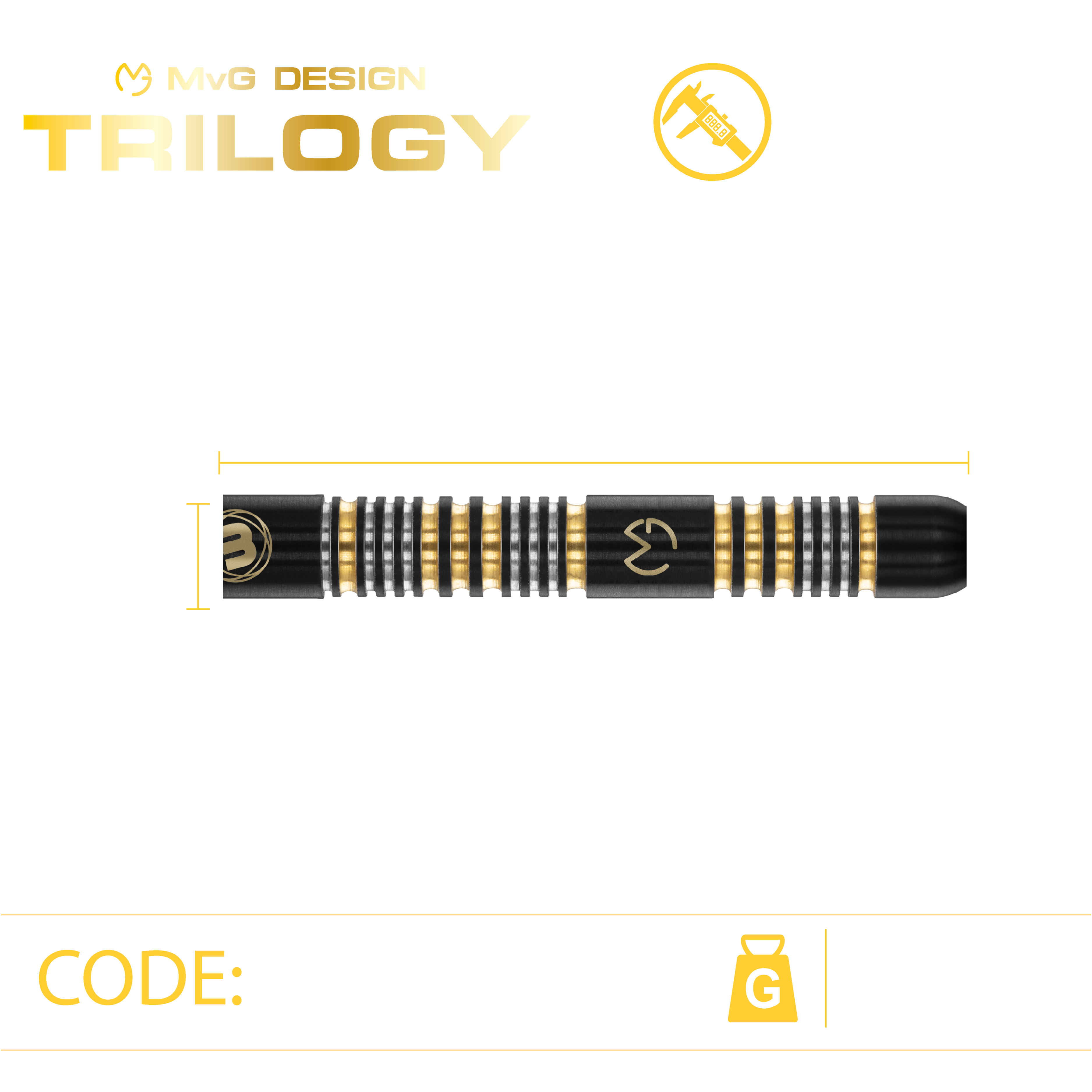 Winmau MvG Trilogy 90% Tungsten Alloy Steeltip darts