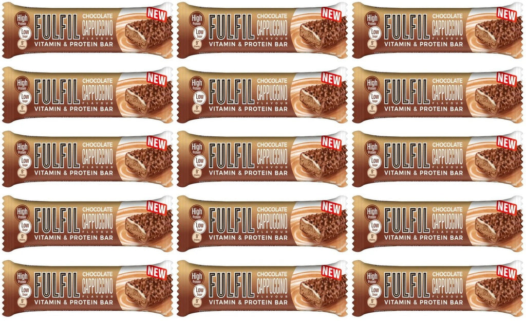 15 x Fulfil Cappucino Vitamin & Protein Bar - 55GM