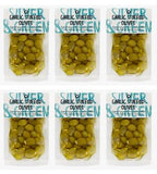 6 x Silver & Green Garlic Stuffed Olives - 220g