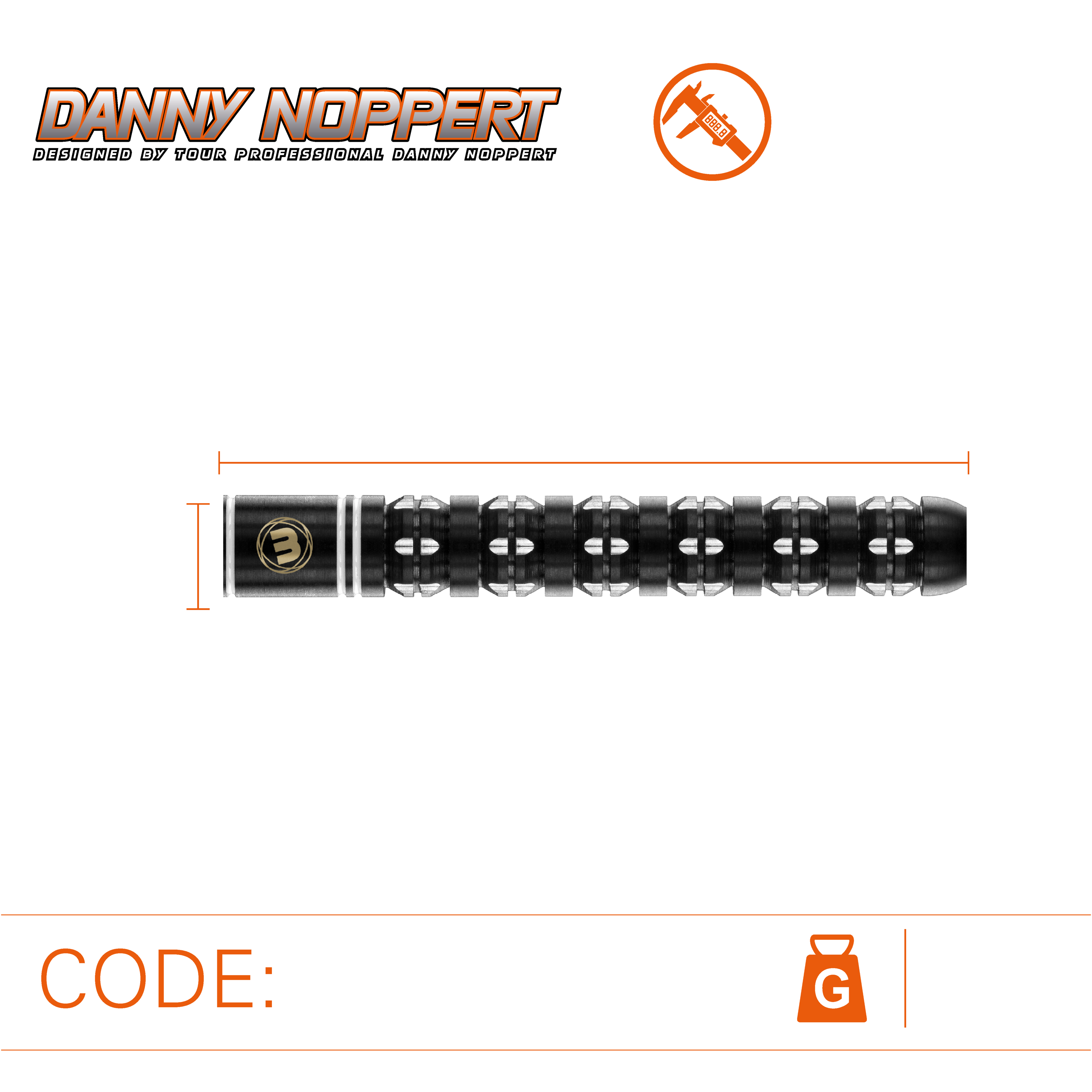 Winmau Danny Noppert Freeze Edition 90% Tungsten Steeltip darts