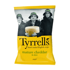 24 x Tyrrells Cheddar Cheese & Chive Potato Crisps - 40g