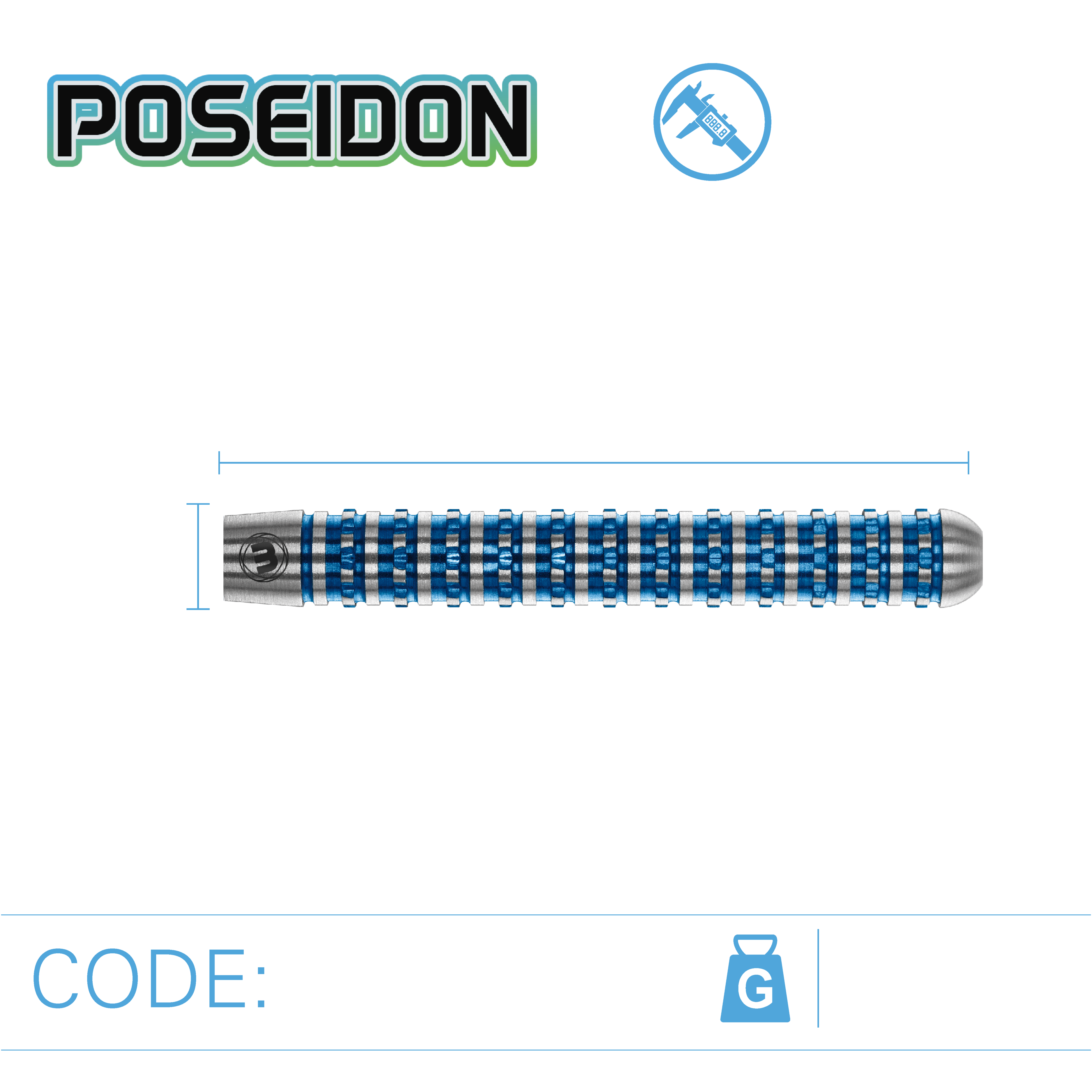 Winmau Poseiden 90% Tungsten Steeltip darts