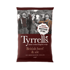 24 x Tyrrells British Beef & Ale Potato Crisps - 40g