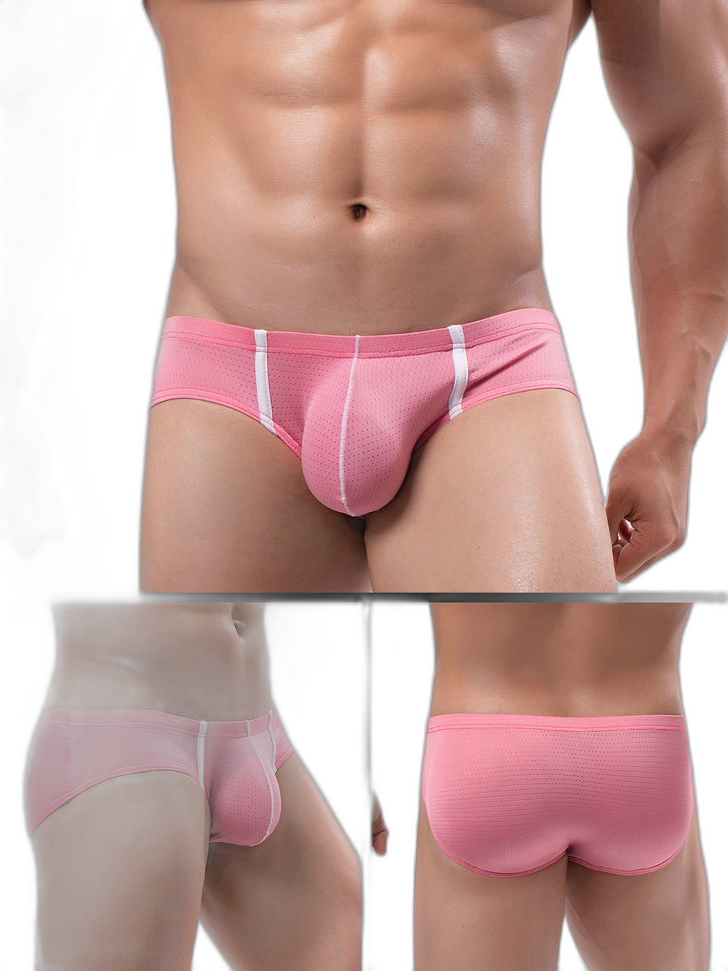 4 Pack Men’s Low-rise Breathable Mesh Briefs
