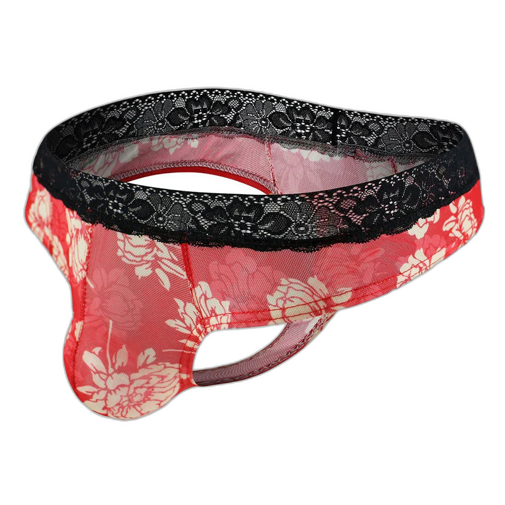 Floral Fantasy Lace Men's Thong