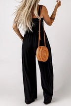 Smocked Square Neck Wide Leg Jumpsuit Women UK
